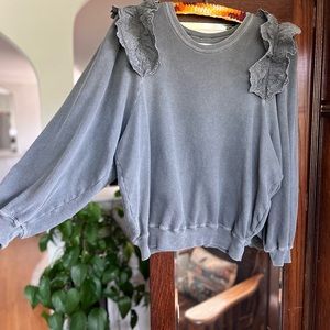 The GREAT.  Eyelet Sweatshirt. Size Medium =2 EU